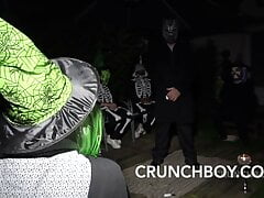 FUCKED BAREBACK FOR the halloween ceremeony with submission