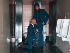 Samuel fucked in the company bathroom